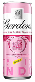 gordons pink gin and tonic can